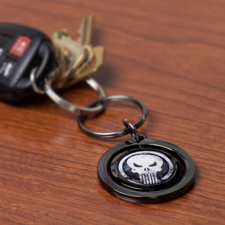 Punisher Logo Spinner Keychain